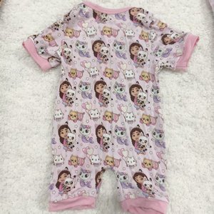Custom Printed Bamboo Summer Baby Romper, Short-sleeved Bodysuit, One-piece Pajamas for Newborns. - Product Image 1