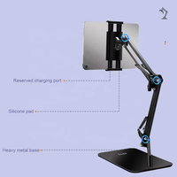 Support de tablette magnétique pliable antivol en aluminium réglable pour système de point de vente mobile, compatible iPad et Android, support portable