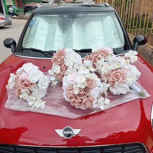 MSFAME Nuevo Personalizado Hecho a Mano <span class=keywords><strong>de</strong></span> Alta Calidad <span class=keywords><strong>Ramo</strong></span> <span class=keywords><strong>de</strong></span> Boda Nupcial Real Touch Ramos <span class=keywords><strong>de</strong></span> <span class=keywords><strong>Rosas</strong></span> - Product Image 4