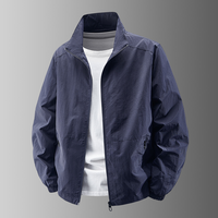 Nouvelle veste homme col montant printemps-automne 2026, légère, imperméable, décontractée et tendance