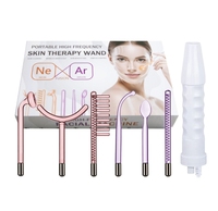 Ensemble d'instruments d'électrothérapie à haute fréquence ensemble de 7 pièces accessoires de 6 pièces tube d'électrothérapie en verre peigne oreille cuillère masseur