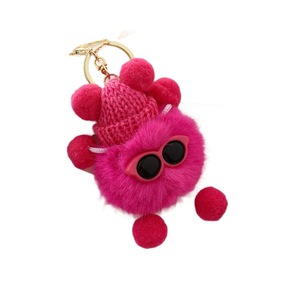 Pendentif porte-clés en fourrure de vison, breloque mignonne pour sac, pendentif de voiture, petite <span class=keywords><strong>boule</strong></span> de fourrure - Product Image 5