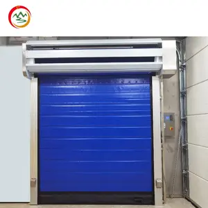 -35Cシーフード野菜断熱材冷蔵高速ローリングシャッタードア自動工業用冷蔵室生地PVC高速ドア