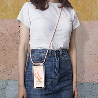Coque de téléphone portable en chaîne avec lanière, pour Samsung Galaxy S11 S10 S9 S8 Plus