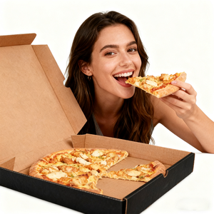 Caja <span class=keywords><strong>de</strong></span> cartón para <span class=keywords><strong>pizza</strong></span> negra <span class=keywords><strong>de</strong></span> cartón corrugado reciclable para llevar 31x31 <span class=keywords><strong>33x33</strong></span> 42x42cm Caja <span class=keywords><strong>de</strong></span> embalaje <span class=keywords><strong>de</strong></span> <span class=keywords><strong>pizza</strong></span> personalizada - Product Image 2