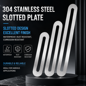 Changyi MM-016 Piastra di Riparazione Piatta Scanalata in Acciaio Inox 304 da 2,7mm, Supporto <span class=keywords><strong>Angolare</strong></span> Regolabile <span class=keywords><strong>per</strong></span> Mobili in <span class=keywords><strong>Legno</strong></span> - Product Image 1