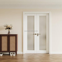 Porte intérieure moderne en WPC de 40 mm et 45 mm d'épaisseur avec verre, étanche et insonorisée, pour salle de bain et appartement – Fournisseur de matériaux de construction