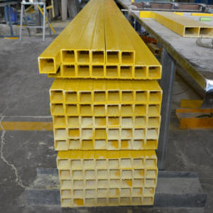 Tube rectangulaire de fibre de verre de FRP GRP, profil composé de pultrusion de FRP - Product Image 1