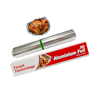 Existencias al por mayor Horno de cocina de alta resistencia Uso Envasado de alimentos Rollo de papel de aluminio para cocinar - Product Image 1