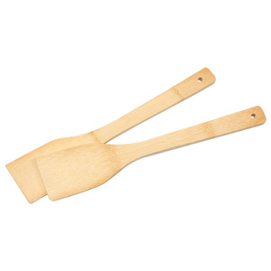 Espátula Cuadrada de Bambú con Base Plana y Mango Largo, Utensilio de Cocina de Madera Sólida para Saltear, Herramienta de Cocina que No Daña las Sartenes - Product Image 4