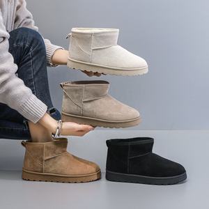 YL3694 Bottes d'hiver en <span class=keywords><strong>daim</strong></span> pour femmes en gros, bottes à fourrure pour femmes, bottes confortables et chaudes pour l'extérieur - Product Image 1