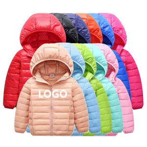 2021 nuova moda inverno bambini tinta unita manica lunga cappotti bambina giacca bolla cappotto imbottito Puffer bambini giacche - Product Image 1