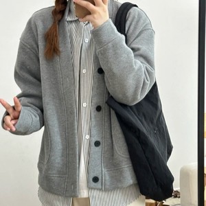 <span class=keywords><strong>Cardigan</strong></span> in maglia stile giapponese casual tinta unita in waffle anti-piega con fodera in <span class=keywords><strong>lana</strong></span>, novità Primavera 2025, da uomo, da donna, per coppia - Product Image 5