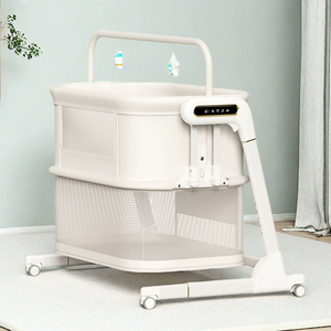 Nuovo Design Lettino per Neonati Regolabile in Altezza, <span class=keywords><strong>Culla</strong></span> Portatile Mobile, Co-Sleeper Elettrico Pieghevole Orizzontale per Neonati - Product Image 1