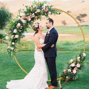 Vendeurs chauds métal arc support couleur or guirlande anneau forme arc <span class=keywords><strong>Kit</strong></span> pour mariage fête décoration toile de fond - Product Image 2