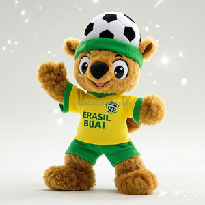 Único 2026 World Football Team Mascotes Tailor-Made Plush Toys Personalização