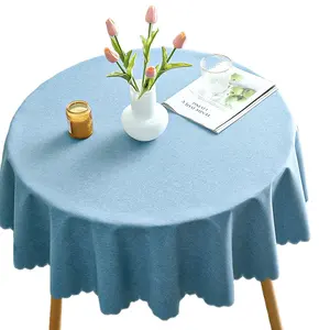 Hot bán vòng Cotton Linen Khăn trải bàn in thiết kế cho nhà hàng bên sử dụng nhà-Bán buôn