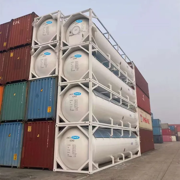 40 chân LPG đông lạnh Tank LPG Giao thông vận tải Tank container LPG ISO Tank container