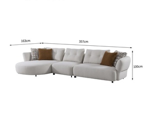 Ensemble de meubles modulaires multi-sièges de style moderne européen minimaliste Chesterfield canapés en tissu éponge pour le salon d'hôtel - Product Image 6