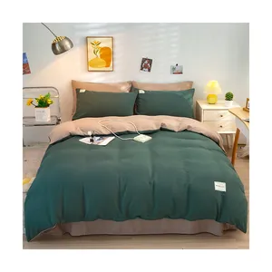 Wholesale Japan style Polyester Bedding Set Duvet Cover Queen King Bed Sheet Pillowcase Bed Linen Set