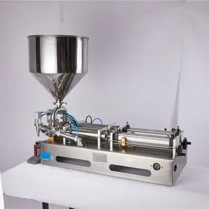 Hot sale !!! 500ml Pneumatic 2 heads sauce filling machine with 304 stainless steel
