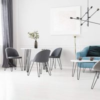 DIY Heavy Duty Industriel Métal Maison Cuisine Meubles Bureau Fin Table À Manger 3 Tige Café Épingle À Cheveux Table Jambe