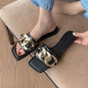 Faible quantité minimale de commande nouvelle chaussure en <span class=keywords><strong>plastique</strong></span> chaîne accessoire femmes dames croc chaussures chaîne - Product Image 3