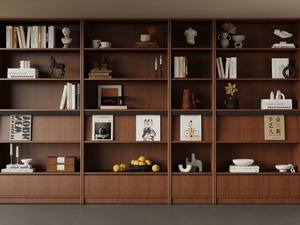 Estantería de estudio de estilo italiano moderno personalizada de fábrica, armario decorativo, estante de armario lateral, mesa y silla, un diseño gratuito - Product Image 4