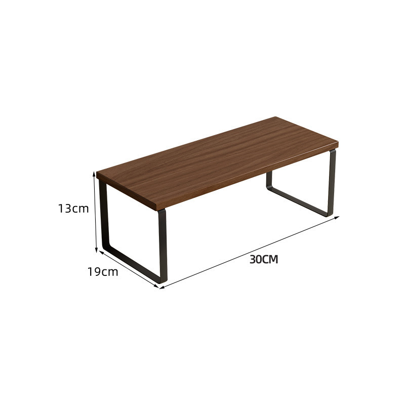Walnut brown with black frame, small size, 30 x 19 x 14.2 cm
