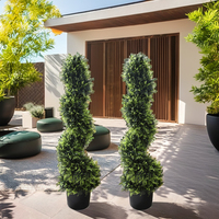 Vente en gros de feuilles artificielles de grande taille populaires bonsaï arbre topiaire de pin en spirale de grande taille pour la décoration intérieure et extérieure