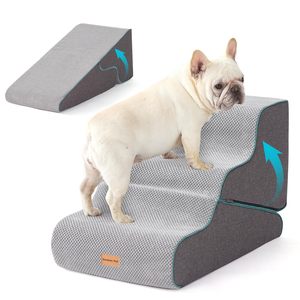 Escalier et rampe 2 en 1 pour animaux de compagnie |   Canapé-lit pliable pour chien et chat avec échelle |   Housse lavable, antidérapante, design portable - Product Image 1
