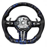 Volant en fibre de carbone forgé bleu, directement de l'usine, pour BMW G20 G38 F10 F30 F50 F31 F35 E90 E92 E45 F30 E46 X5, style personnalisé