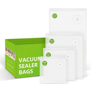 Sacs sous vide texturés auto-scellants avec clips pour une cuisson sous vide sécurisée et le stockage des aliments - Product Image 1