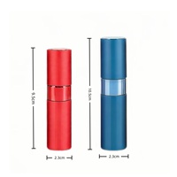 Flacon de parfum de voyage haut de gamme 8ml 10ml, atomiseur portable à ouverture rotative, coque en aluminium, insert en verre