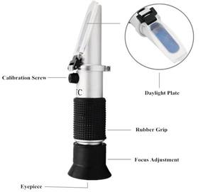 Refratômetro Handheld do vinho do fruto 0-32% Brix e refratômetros da cerveja 1.000-1.120SG com ATC - Product Image 1