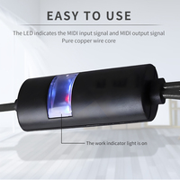 2m de câble MIDI noir vers USB 5 broches MIDI mâle vers USB 2.0 mâle convertisseur adaptateur Interface bidirectionnelle pour clavier synthétiseur