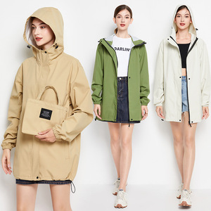 Lightweight <strong>Raincoat</strong> <strong>Women's</strong> Rain Jacket Hooded Windbreaker Trench Coat Waterproof Rainwear Travel Outdoor - Product Image 5