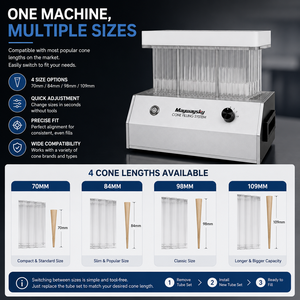 Maywaysky Knockbox 100 Cone Filler King Size 109mm Machine à remplir les cônes pour usage industriel - Product Image 3