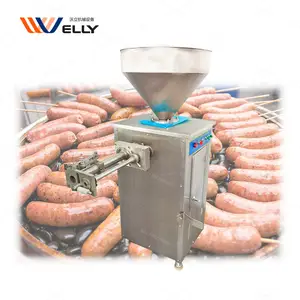 Profesyonel ticari dikey sosis doldurma makinesi dolum büküm makinesi pnömatik sosis doldurma makinesi satış
