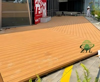 Plancher de terrasse moderne en bois et plastique de 18mm imperméable et résistant aux intempéries pour terrasse extérieure, terrasse en composite antidérapant par clic