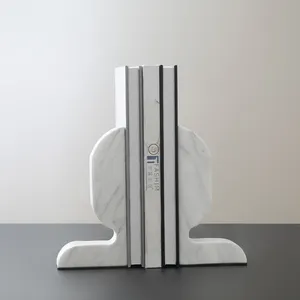 İskandinav ev dekor aksesuarları geometri dekoratif kitap biter mermer Bookends çalışma odası için