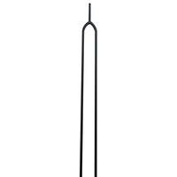 Balustre creux noir satiné avec deux pieds-Carré 1/2 "-Pièces d'escalier