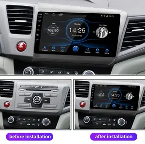 Автомобильный DVD-плеер на Android, аксессуары для автомобиля, декоративная панель навигации на приборной панели, рамка для Honda Civic