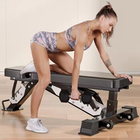 Chaise de musculation multifonctionnelle pour entraînement en salle, réglable, avec haltères, de Cawy