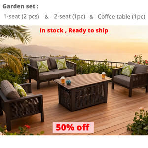 في المخزون جاهزة للشحن خصم رخيص أثاث حديقة فناء مجموعات أرائك بيع بالجملة أثاث خارجي مقاوم للطقس - Product Image 3