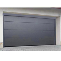Porte de garage sectionnelle isolée en aluminium blanc à panneaux surélevés, pliable, avec surface finie pour usage extérieur résidentiel/entrepôt