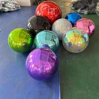 Décoration d'événement géante PVC Discothèque Ballon gonflable Disco Party Mariage Or Argent Sphère flottante Boule à miroir gonflable