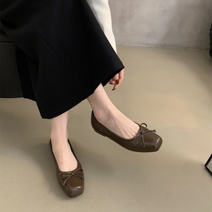 Scarpe basse con punta quadrata da donna, nuove per primavera e autunno, stile francese da sera, delicate ed eleganti, modello fata, piatte, da nonna - Product Image 4