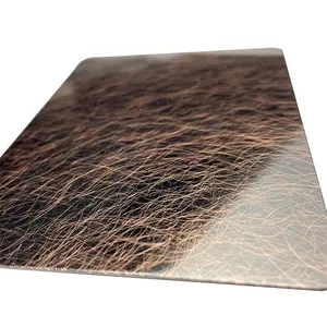 Folhas de metal afp para espelho, alta qualidade, 17 medidores, 304 201, 316, folhas de metal, espelho de vibração, placa de cobre escura, antigo, folha de aço inoxidável