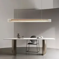Lustre suspendu long pour cuisine, salon, bureau, maison, table à manger, suspension minimaliste, lampe linéaire LED, simple